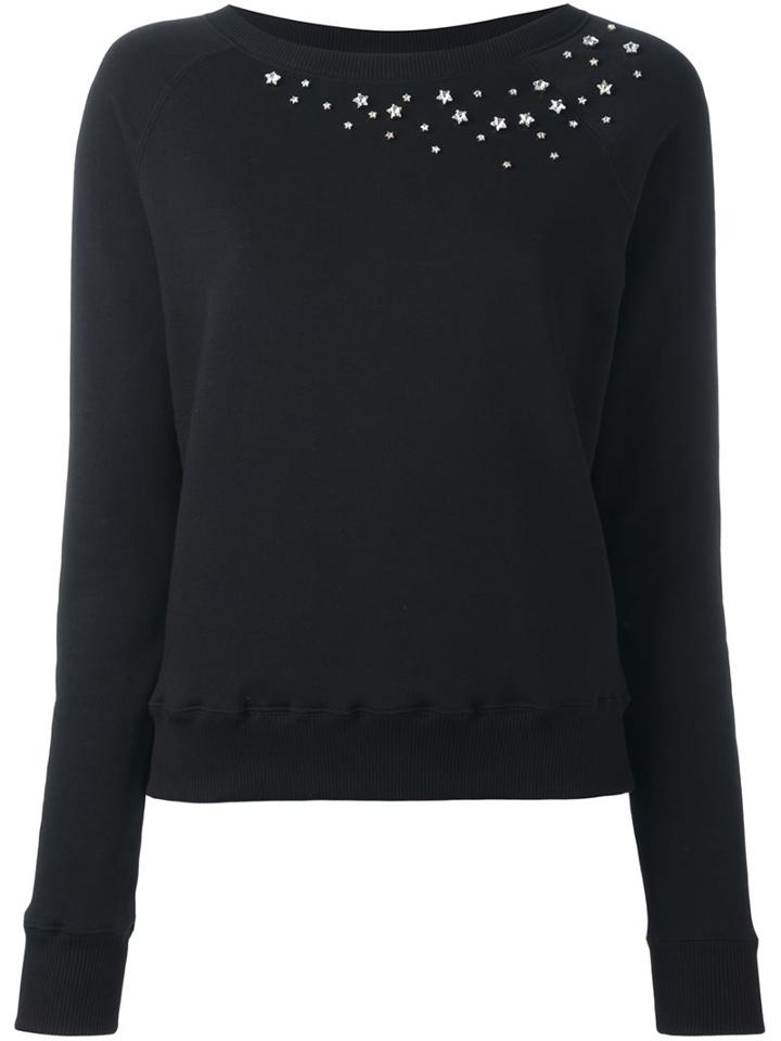 Saint Laurent Star Studded Crew Neck Sweatshirt