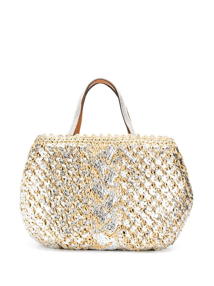 Ermanno Scervino Braided Tote Bag - Neutrals