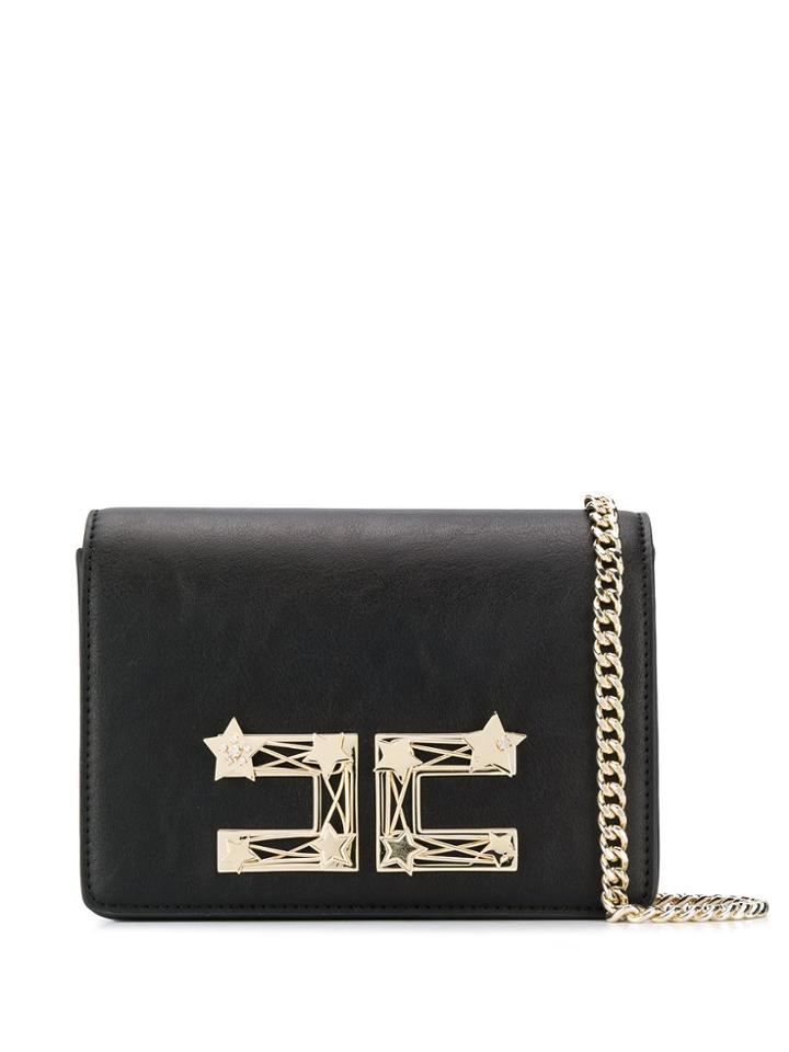 Elisabetta Franchi Star Plaque Cross Body Bag - Black