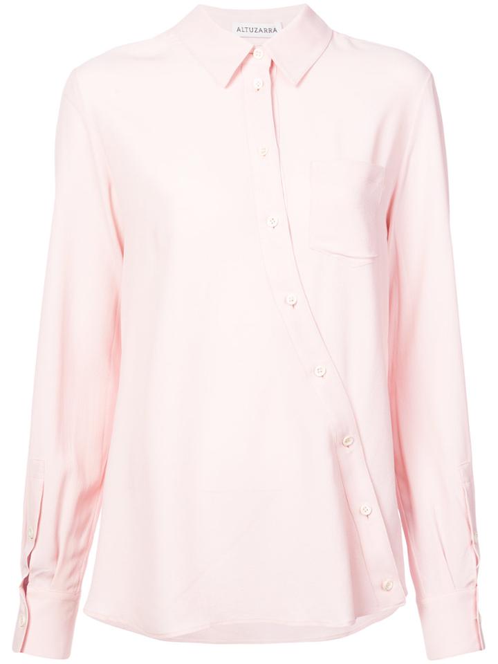 Altuzarra Curved Placket Shirt - Pink & Purple