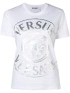 Versus Metallic Logo Print T-shirt - White