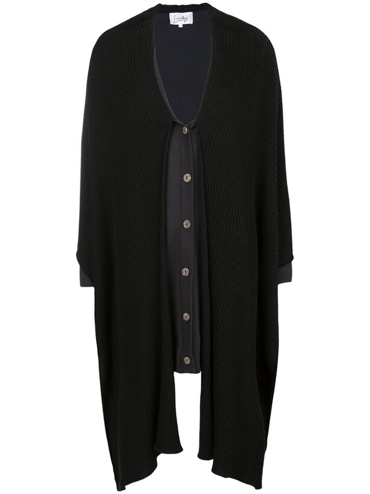 Jc De Castelbajac Vintage Two Tone Buttoned Cardigan - Black