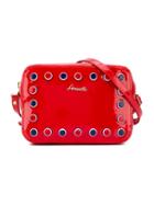 Simonetta - Studded Shoulder Bag - Kids - Patent Leather - One Size, Girl's, Red