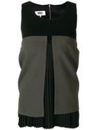 Mm6 Maison Margiela Deconstructed Pleated Top - Black