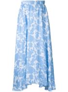 Macgraw Jardin Skirt, Women's, Size: 6, Blue, Silk/polyester