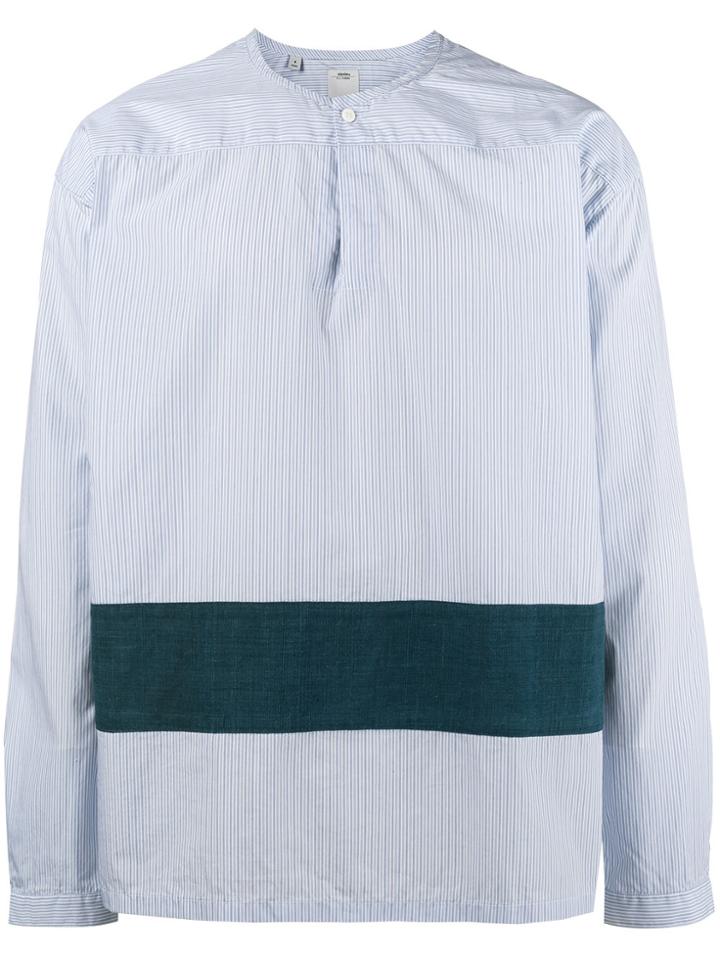 Visvim Kerchief Tunic Kofu Border Shirt - Blue