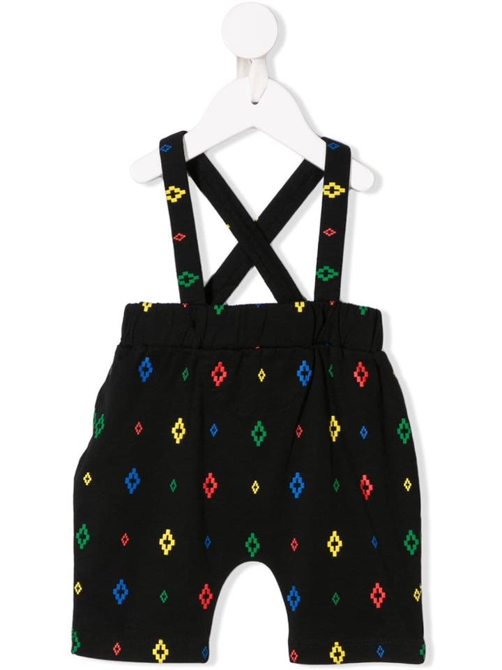 Marcelo Burlon County Of Milan Kids Logo Print Dungarees - Black