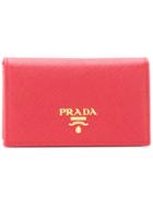 Prada Foldover Top Cardholder - Red