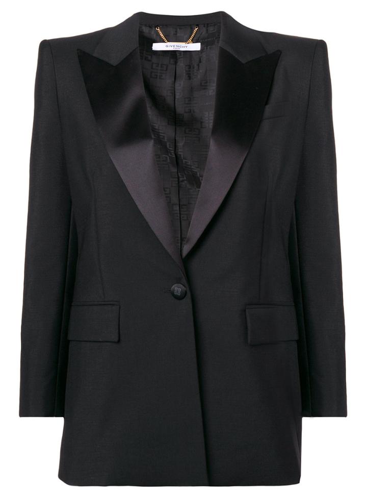 Givenchy Peaked Lapel Blazer - Black