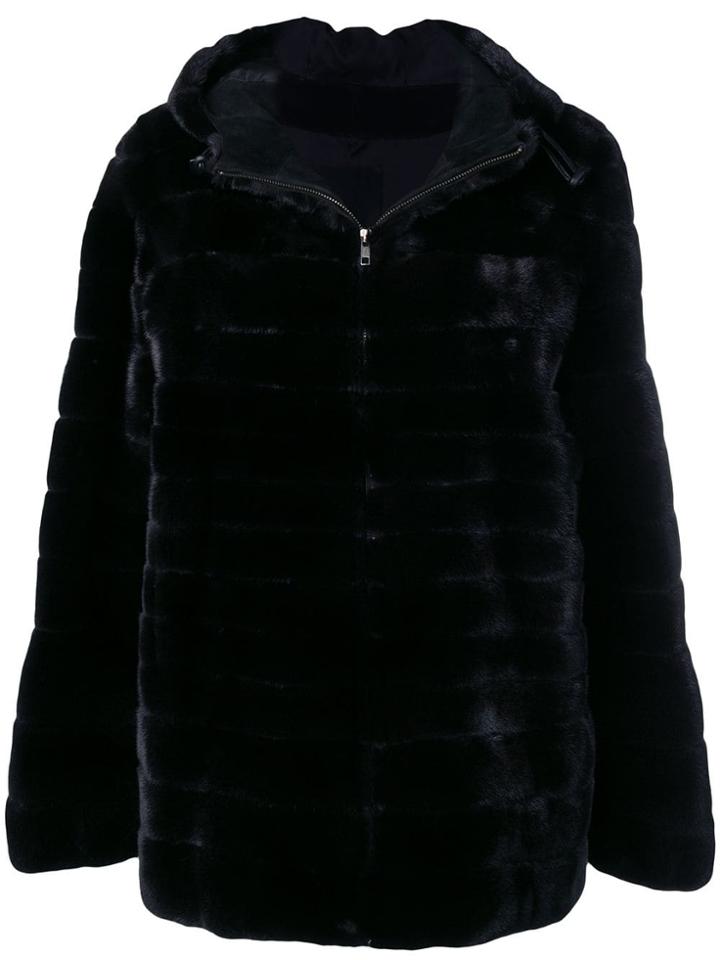 Liska Vanillia Trimmed Coat - Black