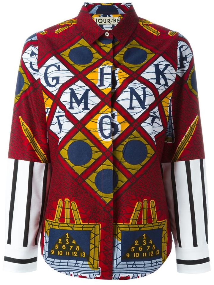 Jour/né Multi Print Shirt, Women's, Size: 36, Cotton