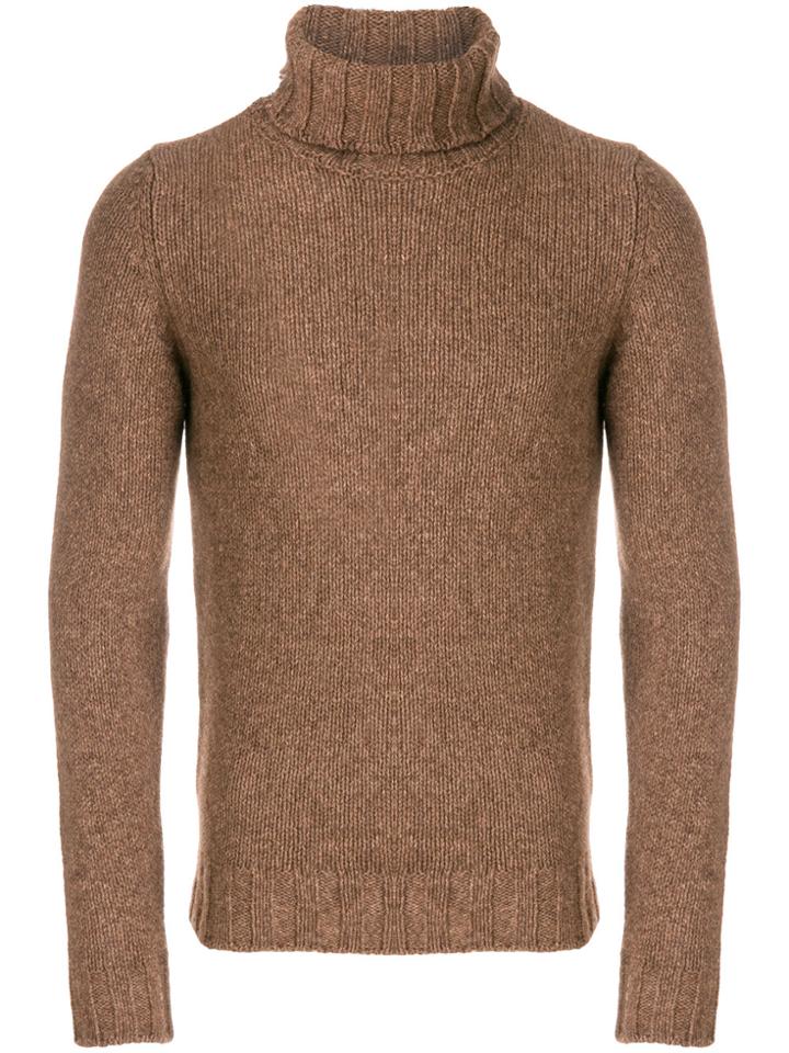Dell'oglio Roll-neck Jumper - Brown