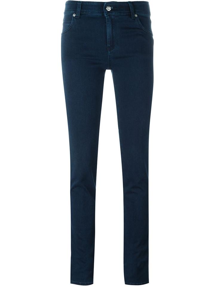 Armani Collezioni Skinny Jeans, Women's, Size: 27, Blue, Cotton/polyester/spandex/elastane