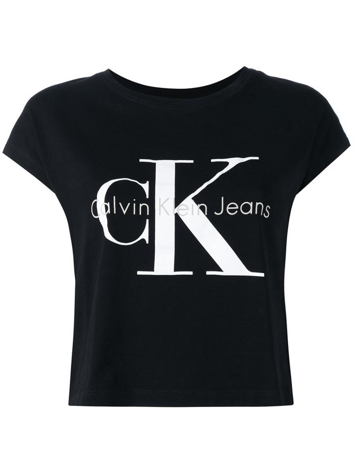 Calvin Klein Jeans - Logo T-shirt - Women - Cotton - S, Black, Cotton