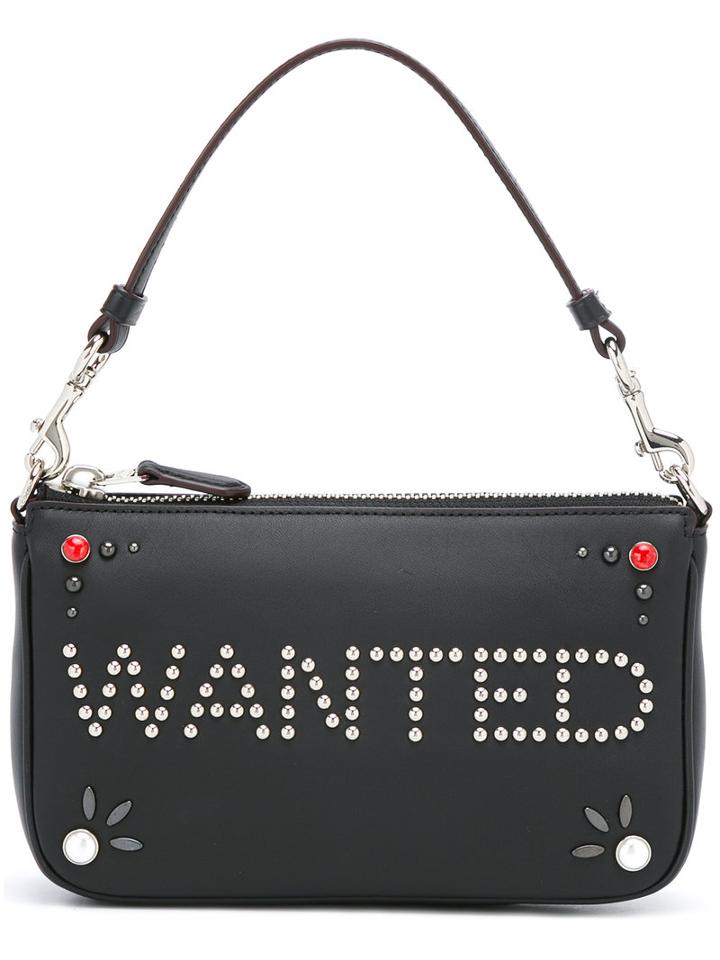 Coach 'wanted' Studded Clutch, Black, Leather