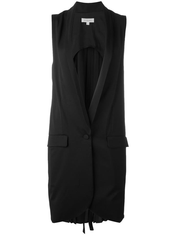 Io Ivana Omazic Long Waistcoat, Women's, Size: 42, Black, Polyester/spandex/elastane/wool