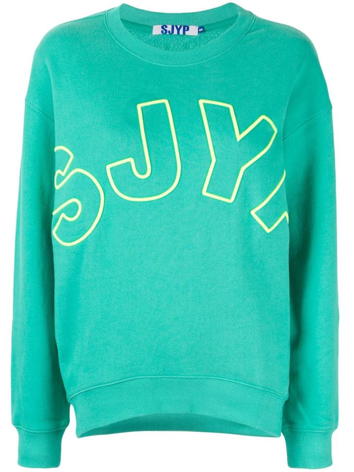 Sjyp Embroidered Logo Sweatshirt - Mint Mint