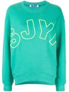 Sjyp Embroidered Logo Sweatshirt - Mint Mint