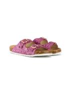 Colors Of California Kids Teen Glitter Slip-on Sandals - Pink