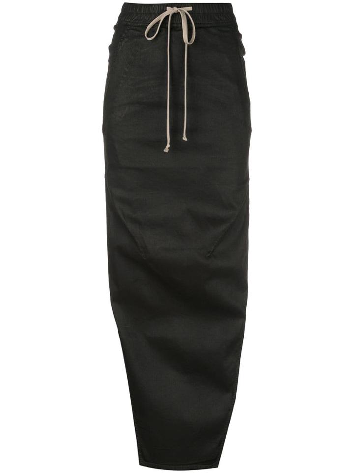 Rick Owens Drkshdw Drawstring Waist Maxi Skirt - Black