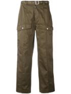Dondup - Belted Cargo Pants - Women - Cotton/spandex/elastane - 42, Women's, Green, Cotton/spandex/elastane