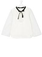 Miss Grant Kids Polka Dot Ruffle Blouse - White