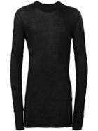 Barbara I Gongini Sheer Longsleeved T-shirt, Men's, Size: 48, Black, Cotton