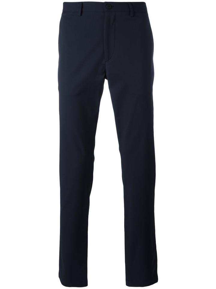 Theory Straight Leg Trousers, Men's, Size: 34, Blue, Polyamide/spandex/elastane