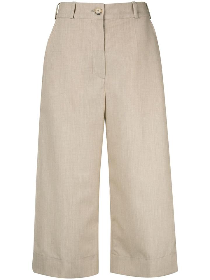 Nehera Cropped Flared Trousers - Neutrals