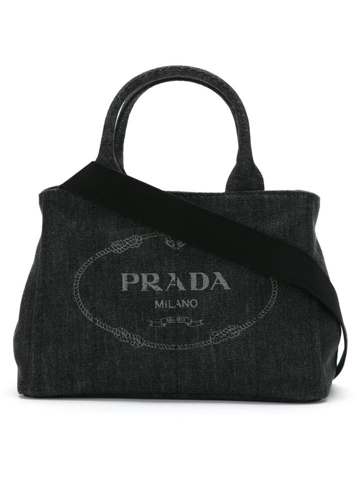 Prada Denim 2way Bag - Grey