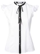 Guild Prime Pussy Bow Sleeveless Shirt, Women's, Size: 34, White, Cotton