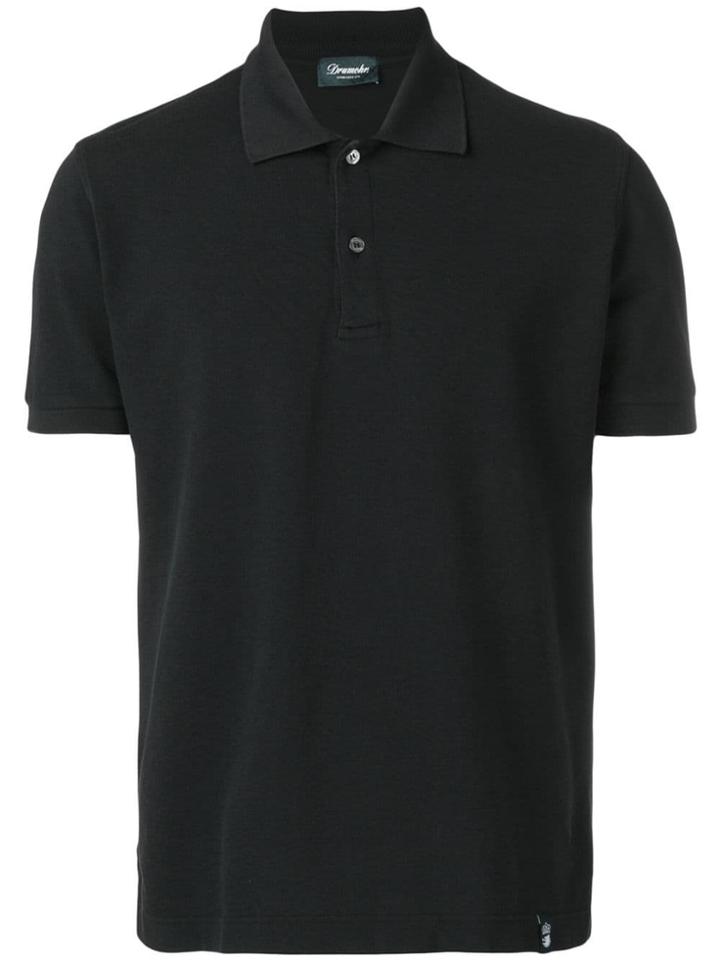 Drumohr Short-sleeved Polo Shirt - Black