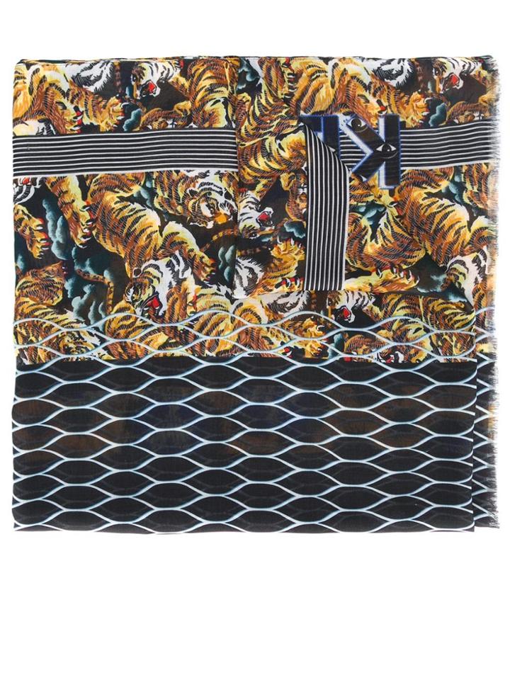Kenzo Multi Icon Scarf - Black