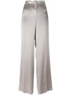 Alberta Ferretti Straight Leg Trousers, Women's, Size: 42, Nude/neutrals, Silk/rayon