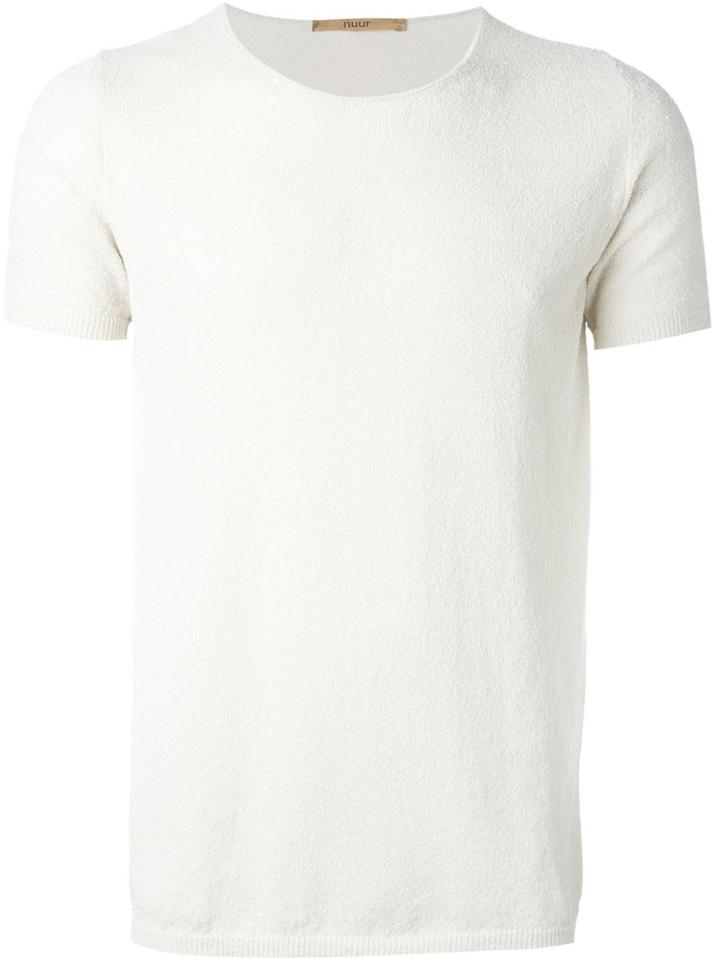 Nuur Knitted T-shirt, Men's, Size: 50, Nude/neutrals, Cotton/polyamide
