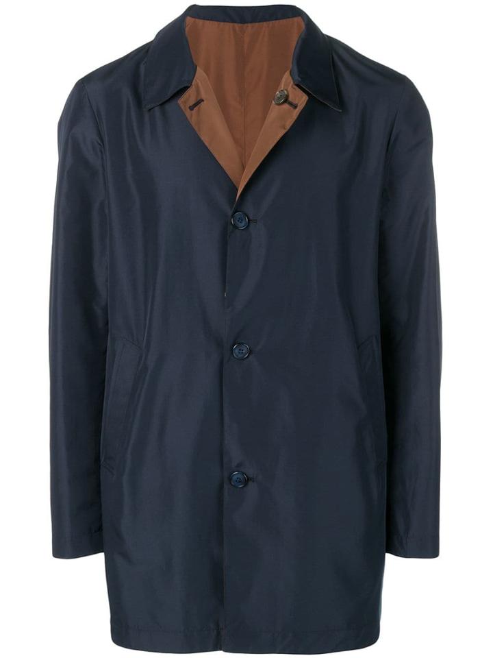 Corneliani Classic Midi Raincoat - Blue