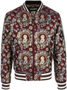 Dolce & Gabbana Printed Bomber Jacket - Red
