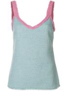 Chanel Pre-owned Crochet Detail Cami - Blue