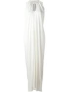Rick Owens Draped Maxi Dress, Women's, Size: 40, White, Viscose/spandex/elastane