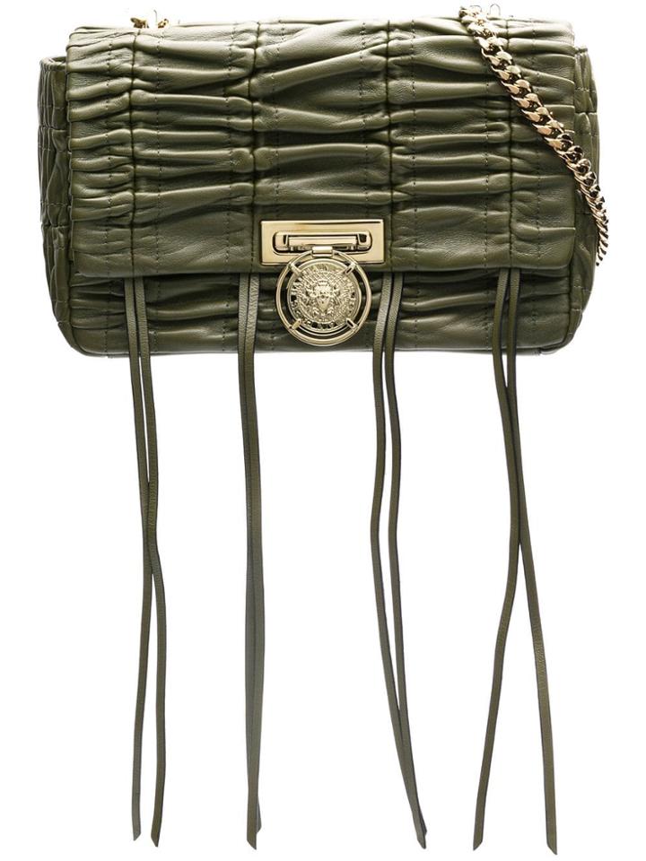Balmain Matelassé Clutch - Green
