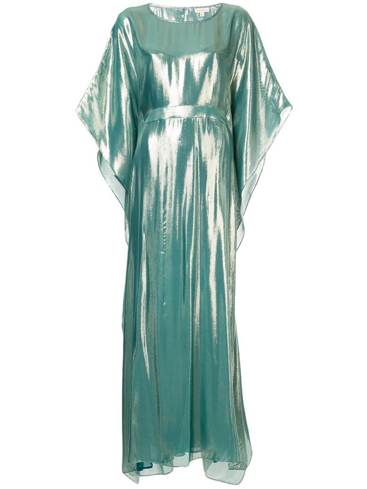 Dhela Metallic Sheen Maxi Dress - Blue