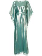 Dhela Metallic Sheen Maxi Dress - Blue