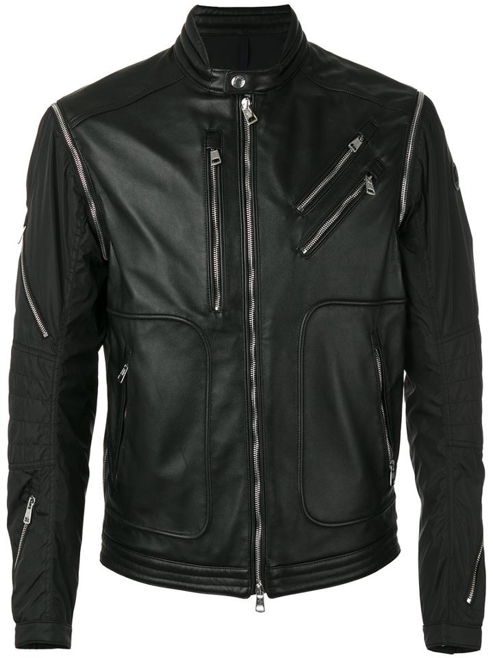 Moncler - Raoul Jacket - Men - Leather/nylon - 3, Black, Leather/nylon
