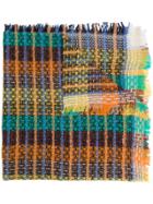 Ymc Multicoloured Knitted Scarf - Orange