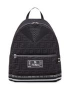 Fendi Large Ff Motif Backpack - Black