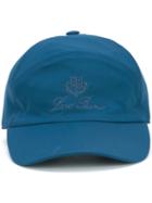Loro Piana Embroidered Logo Cap, Men's, Size: Xl, Blue, Nylon/polyester/polyurethane