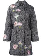 Blumarine Embroidered Tweed Coat