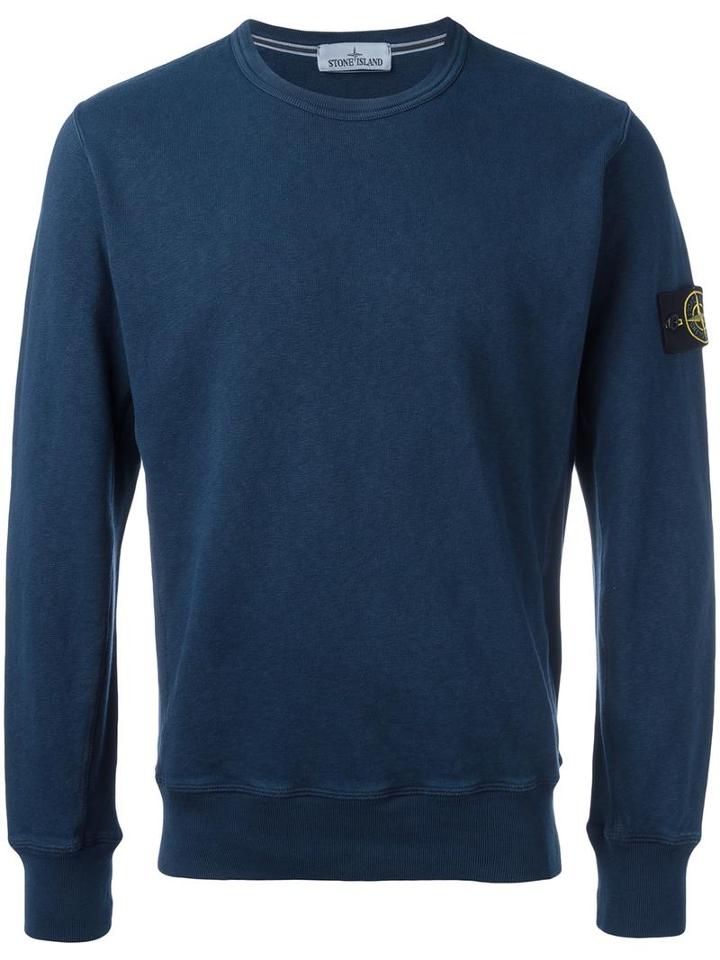 Stone Island Crew-neck Sweatshirt, Men's, Size: Xxl, Blue, Cotton