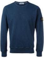 Stone Island Crew-neck Sweatshirt, Men's, Size: Xxl, Blue, Cotton