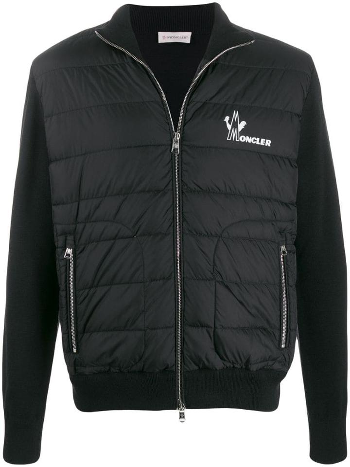 Moncler Logo Padded Front Jacket - Black